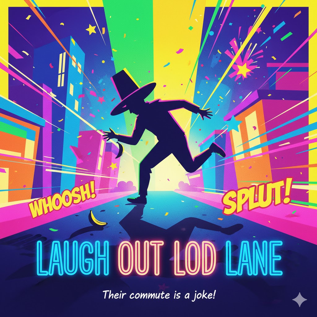 Colorful comic-style abstract cinema scene