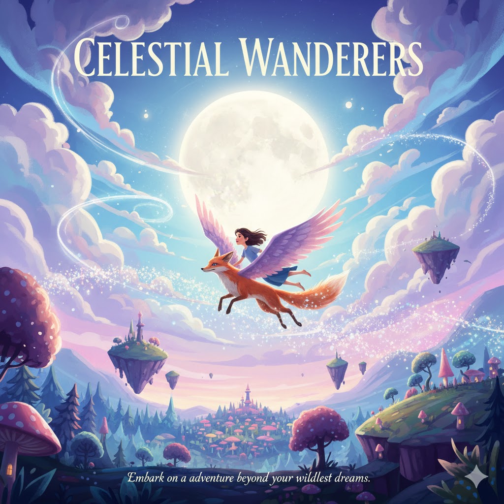 Stylized animated composition with light trails